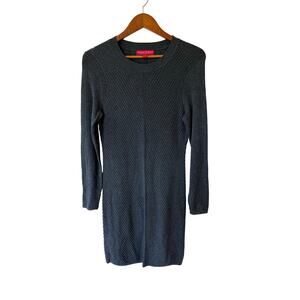 Krimson Klover Long Sleeve Ribbed Bodycon Mini Dress Gray Women's Size Small